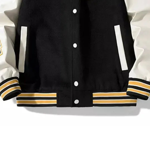 Chaquetas de Béisbol de Invierno con Logotipo Personalizado al por Mayor para Hombre, Chaquetas Bordadas con Logotipo Estilo Universitario, Ropa de Hombre de Moda, Estilo Vintage con Parches - Product Image 6