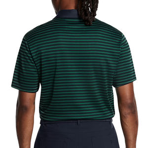 เสื้อโปโลผู้ชายลายทางคุณภาพสูงระดับพรีเมียม ซับเหงื่อได้ดี เหมาะสำหรับกีฬากอล์ฟ พร้อมบริการปักลายและโลโก้แบบ OEM - Product Image 2