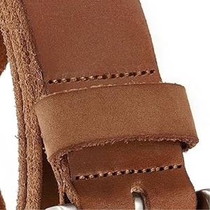 Cinturones de Cuero Genuino para Hombre, Color Sólido, Logotipo Personalizado, MOQ Bajo, Premium, Formal, Duradero, Hebilla de Aleación, Elegante - Product Image 5