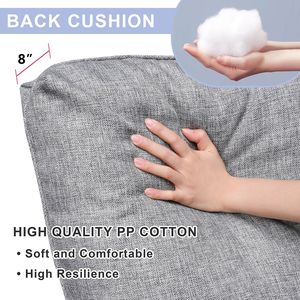 Cuscino di Ricambio Impermeabile e Anti-Sbiadimento per Sedia Reclinabile da Interno/Esterno, Spessore 5.5, con Rivestimento Rimovibile e Lavabile - Product Image 3