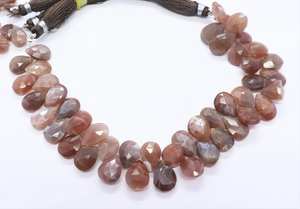 Perles de pierre de lune naturelle AAA en forme de poire facettées 8x12MM, pierres précieuses de pierre de lune en forme de poire pour la fabrication de bijoux - Product Image 6