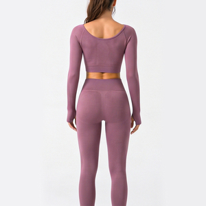 Top Deportivo de Yoga Personalizado de Alta Calidad, Transpirable, para Mujer, Manga Larga, Ajustado, para Gimnasio, Fitness y Deportes - Product Image 2