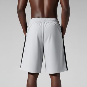 Artículo de moda en tendencia: Pantalones cortos de streetwear para hombre, ropa casual de verano, transpirables, 100% algodón, con paneles laterales. - Product Image 3