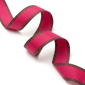 Ruban gros-grain plissé orange et vert de 25 mm, 100 % polyester, résistant au rétrécissement, pour décorations de sapins, garnitures de chaussettes, paniers-cadeaux - Product Image 2