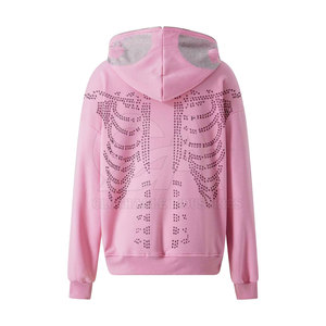 Sudaderas Brillantes para Mujer con Pedrería, Decoración de Cristales, Tela Suave, Ropa de Moda, Diseño Personalizado, Suministro al por Mayor - Product Image 2
