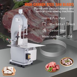 Confezione da 5 Lame a Nastro in Acciaio al Carbonio 65x0,63x0,02 Pollici per Affettatrice di Carne, Lame di Ricambio per Sega a Nastro - Product Image 3