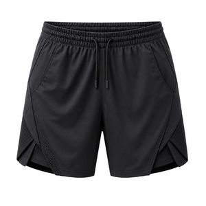 Shorts de sport pour homme, écologiques, couleur unie, séchage rapide, respirants, anti-plis, avec cordon de serrage à la taille et poches - Product Image 2