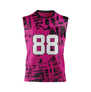 Conjunto de Uniforme Deportivo para Mujer Ladkia 88 Rosa y Negro, Diseño Geométrico, Sin Mangas, Transpirable y Ajustado - Product Image 4