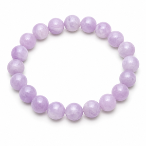 Natural Kunzite 8mm Round Gemstone <b>Crystal</b> Beaded Stretch <b>Bracelet</b> Women's Cute Style Third Party Certified Wholesale Supply - Product Image 1