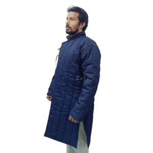 เสื้อกั๊กแกมเบสันยุคกลางแบบหนาบุนวมยาว เสื้อแจ็คเก็ตอัคเทียน ผ้าฝ้ายแบบโบราณ ชุดเกราะแขนยาวสำหรับอัศวินไวกิ้ง - Product Image 3