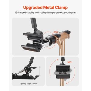 Support de réparation de vélo robuste, capacité maximale de 110 lb, hauteur réglable de 40,3 à 59,4 cm, avec grand plateau à outils, pliable - Product Image 3