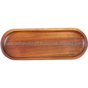 Bandeja de Servir Elegante de Madera de Lujo con Asa Blanca, Duradera, Ecológica y Personalizable para Regalo - Product Image 4