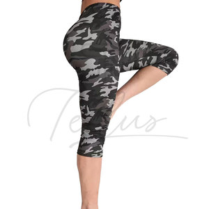 High Waist Custom Workout Fitness Yoga <b>Leggings</b> with Cropped Mesh Digital Print <b>Pattern</b> Yoga Pants <b>Leggings</b> - Product Image 5