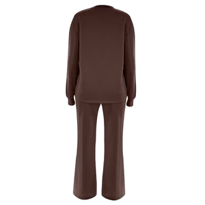 Ensemble de survêtement pour femme 2026 en molleton 100 % coton, design 2-en-1, taille élastique, qualité supérieure, idéal pour l'hiver – Vente en gros - Product Image 2