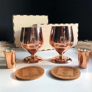 Verre à vin rétro en cuivre pur écologique, gobelet, tasse, verre à bière, verre à cocktail, bar, maison, hôtel, restaurant - Product Image 6