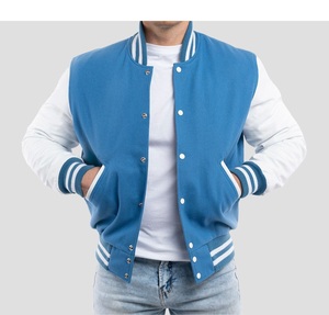 OEM <b>Men's</b> Varsity <b>Jacket</b> With Chenille Embroidery and <b>Leather</b> Sleeves Letterman Baseball Varsity Bomber <b>Jacket</b> For <b>Men</b> - Product Image 4