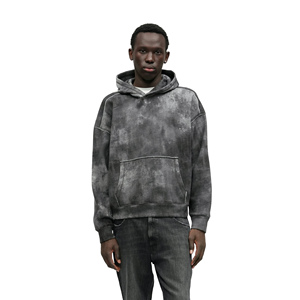 Nouvelle Collection : Sweats à Capuche Homme Hiver Effet Délavé 100% Coton Molletonné Impression Numérique Poche Haute Qualité Écologique Personnalisable - Product Image 1