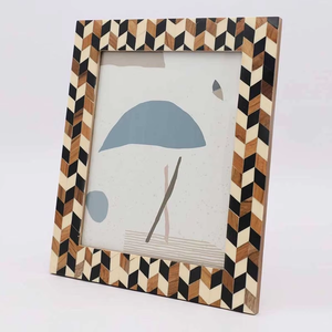 Custom bone <b>Photo</b> <b>Frame</b> Rectangle Pattern Curving Design Bone Inspired Adjustable Vertical Orientation Tabletop Picture <b>Frame</b> - Product Image 1