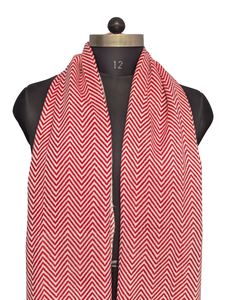 Estola de Invierno Rosa Zigzag para Mujer, Bufanda de Lana Acrílica Hecha a Mano de 28x80 Pulgadas, Chal Envolvente de Fibra Suave de Alta Calidad y Cómodo - Product Image 6