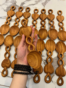 Cuchara de Servir de Madera Hecha a Mano en Vietnam, Diseño Minimalista de Teca Natural, Regalos Ecológicos para Empresas, Vajilla de Cocina, Logotipo Personalizado - Product Image 2