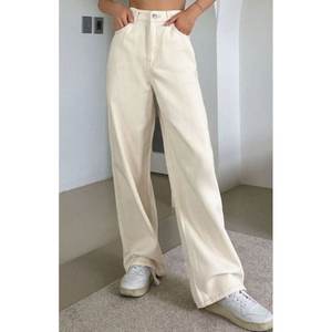 Jean en denim large pour femme, élégant, tendance, de luxe, taille haute, coupe ample, écologique, couleur crème, style décontracté streetwear, tailles 26 à 40 - Product Image 4