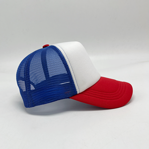 Custom High Quality Logo Embroidered Patch Unisex Summer 5 Panel Blank Foam Trucker Mesh <b>Hat</b> Cap for Men Women Kids - Product Image 2