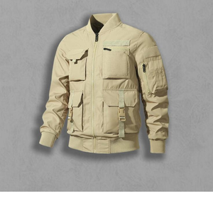 Chaqueta Bomber de Algodón con Cierre para Hombre, Personalizable y Transpirable - Estilo Urbano Personalizado - Product Image 2