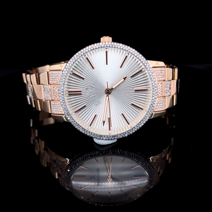 <b>Women's</b> Luxury ETA Mechanical Movement Stainless Steel Case 28mm Analog Glass Dial 3 ATM Water Resistant Lab Grown <b>Watch</b> - Product Image 5