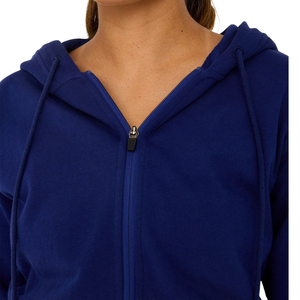 Conjunto Deportivo de Sudadera Corta con Cremallera para Mujer, de Algodón y Felpa, con Logotipo Personalizado, Ropa Deportiva Informal, Proveedor Mayorista OEM - Product Image 6
