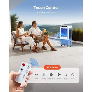 <b>3100</b> CFM Portable Air Cooler Model D0100XFETJ7 9-Gallon Water Tank 12H Timer 4 Ice Boxes Remote Control Quiet Operation 3 Wind - Product Image 5