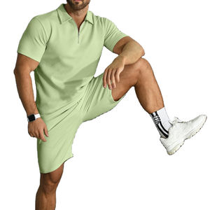 Conjunto de Pantalones Cortos de Verano Transpirables de Dos Piezas para Hombre, Talla Grande, con Logotipo Personalizado, Estilo Urbano - Product Image 6