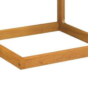 Table d'appoint en forme de C en bois massif pour l'extérieur, style moderne, pour la décoration de la maison et du jardin - Product Image 4