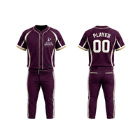 Uniforme de Béisbol para Hombre, Diseño Moderno, Corte Ajustado, Precio Razonable, Color Sólido, Nombre del Equipo Personalizado