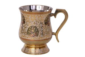 Handcrafted Brass Mug for Tea Coffee Water <b>Vintage</b> Hammered Design Drinking Cup for Home Kitchen Gifting - Product Image 5