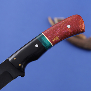 Couteau de camping Skinner à lame fixe en acier au carbone, revêtement poudré, bord biseauté, pointe tombante, 8,5 pouces, résine de qualité industrielle - Product Image 2