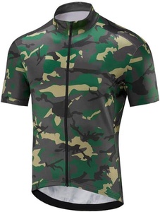 Ensemble de maillot de cyclisme pour homme, imprimé camouflage, manches courtes et short à bretelles, polyester respirant, vêtements de vélo - Product Image 2