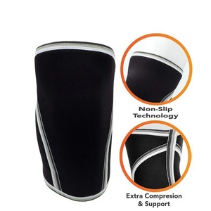 Genouillères en néoprène robustes personnalisées pour la musculation, équipement de protection des genoux avec logo et couleur sur mesure - Product Image 2