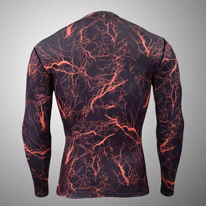 Spandex/Polyester <b>Men's</b> Full Sleeve Eco-Friendly Quick Dry Rash Guard <b>Compression</b> <b>Shirts</b> <b>for</b> Outdoor Sports Cycling - Product Image 3