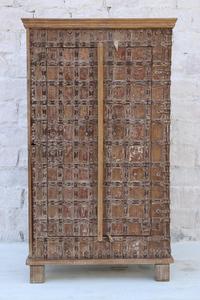 Haswani Handicrafts <b>Rustic</b> Distressed wooden Pitara Almirah <b>Cabinet</b> - Product Image 1