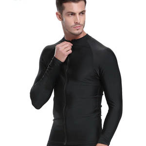 Maillot de bain pour homme à manches longues, col rond, anti-UV, séchage rapide, en spandex et polyester, style combinaison de plongée, toutes saisons - Product Image 3