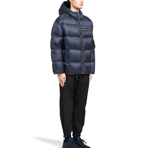Oversized Men's Woolen Puffer <b>Jacket</b> Embroidery <b>Waterproof</b> Breathable Trendy Winter Quilted Full Zip Streetwear <b>Warm</b> Casual - Product Image 1