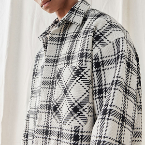 Wholesale Winter Streetwear <b>Flannel</b> Shirt <b>Jacket</b> Hooded Long Sleeve Plaid Polyester Lined Breathable Windproof Eco-Friendly - Product Image 3