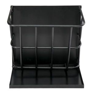 Acciaio resistente 2-in-1 cremagliera per fieno staccabile per il grano grande capacità di alimentazione per il bestiame da esterno per le capre di pecora nera - Product Image 1