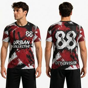 T-shirts pour hommes gris à rayures délavées, polyester, confortables, séchage rapide, toucher doux, manches courtes, vente en gros - Product Image 4