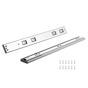 Guide per cassetti in acciaio resistente da 20 pollici per camper - 10 paia, estensione completa, montaggio laterale, chiusura ammortizzata e silenziosa - Product Image 1