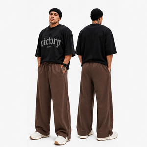 Pantalones Deportivos Unisex de Pierna Ancha 2026, Pantalones de Chándal de Algodón y Felpa para Entrenamiento, Pantalones Holgados para Ejercicio Físico - Product Image 5