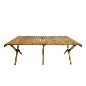Multi-funzione in legno naturale portatile Patio tavolo da pranzo pieghevole per uso interno ed esterno - Product Image 5
