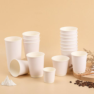 แก้วกระดาษรีไซเคิลพิมพ์โลโก้ได้ แก้วกาแฟกระดาษคราฟท์พร้อมฝาปิด แก้วแบบใช้ครั้งเดียวสำหรับเครื่องดื่มร้อน/เย็น - Product Image 2