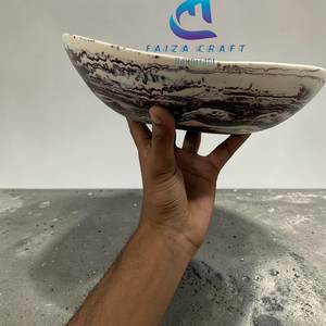 Plato Mediano de Resina Aqua Swirl, Único, Hecho a Mano, Duradero, Pulido, Personalizable, Clásico, Libre de BPA, Ecológico, para Servir Ensaladas - Product Image 6