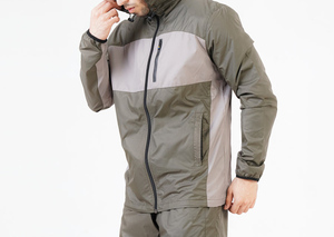 Wholesale Manufacturer Woven Winter Breathable Red Color 2 Tone <b>Jacket</b> <b>Track</b> Pants Windbreaker Sweat Suits Sets <b>for</b> <b>Men</b> - Product Image 3